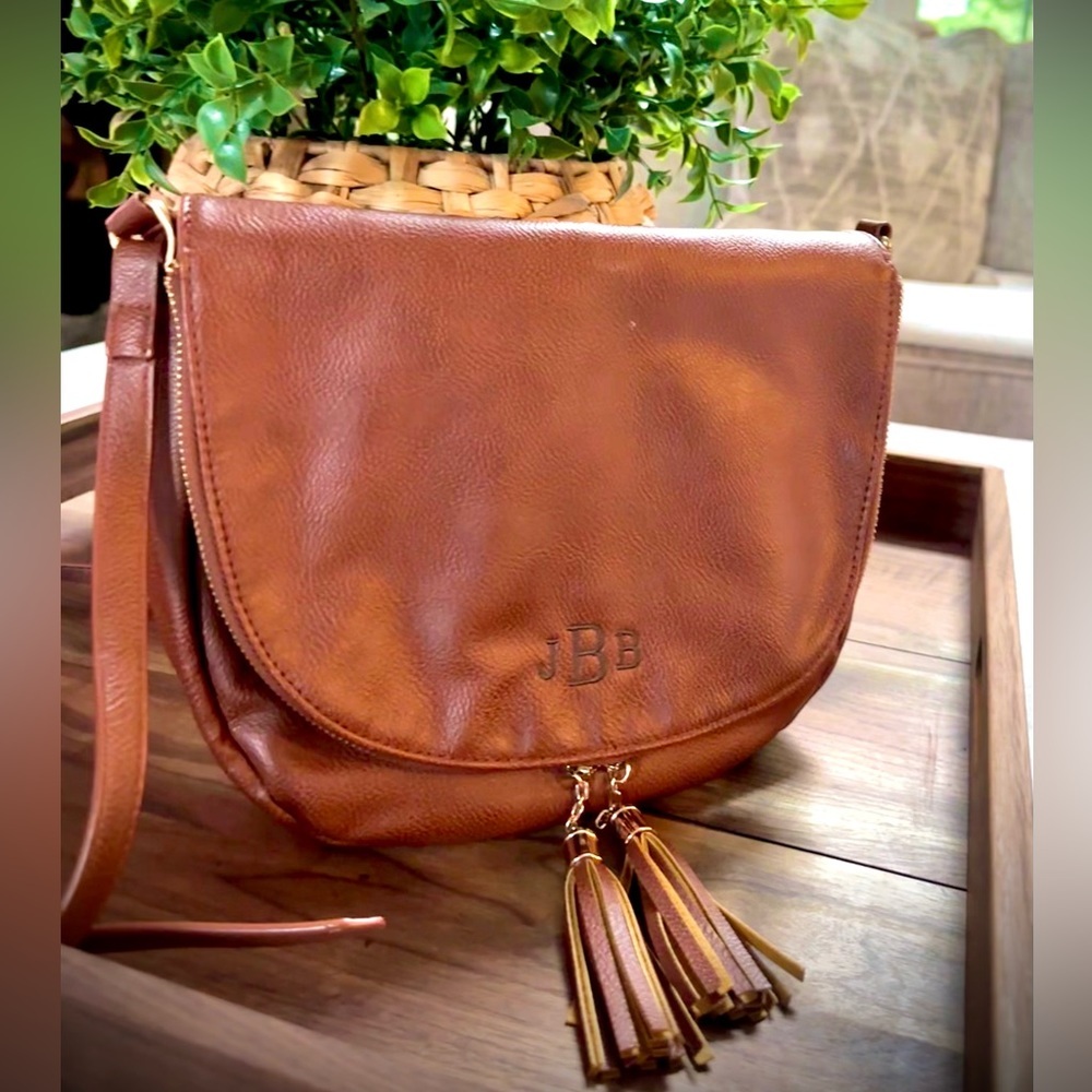 Crossbody Tassel Bag - monogrammed